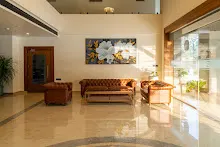Evening lobby seating